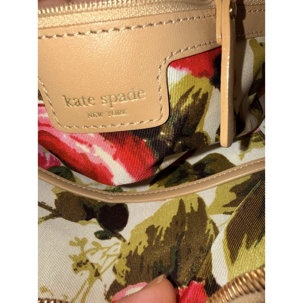 Kate‎ Spade New York Tan Leather Hobo Purse Tassel Y2K V